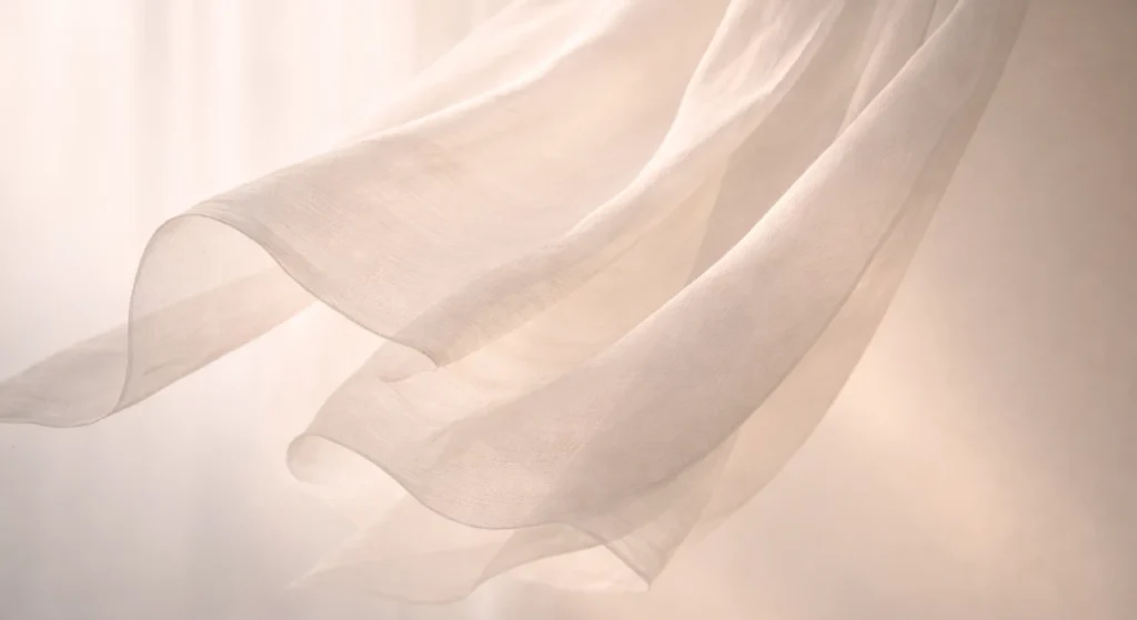 Abstract fabric image representing emergence and psychoanalytic listening.